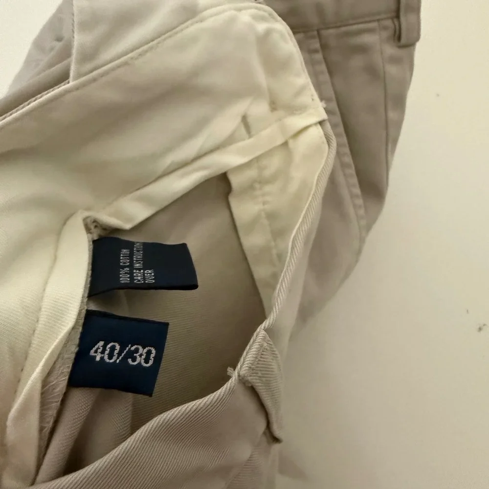 Polo Ralph Lauren Mens Prospect Pant Khaki Tan Chino Trousers 40x30 Cotton Twill